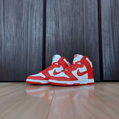 Nike Dunk High "Championship White and Red"