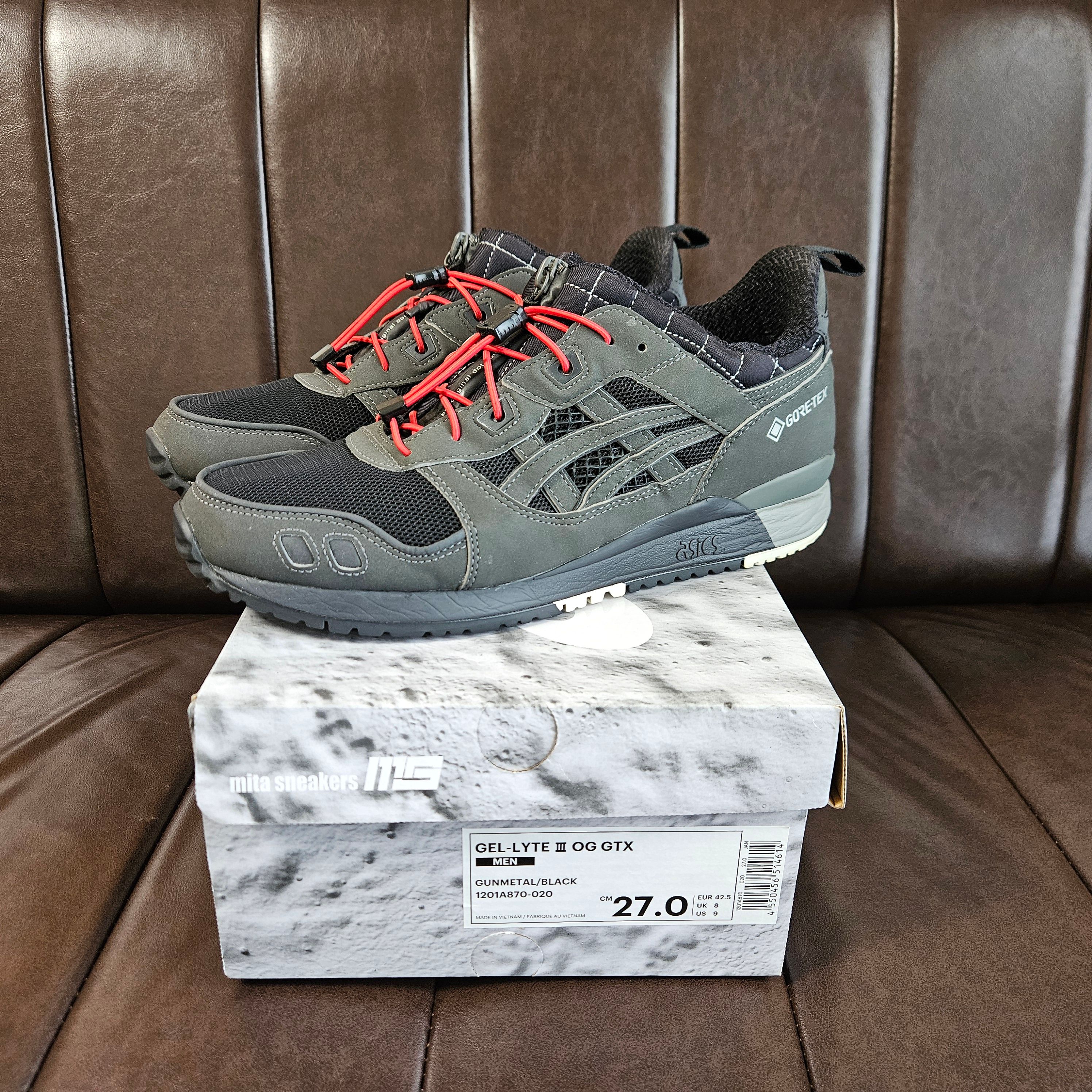 mita sneakers × bal × Asics Gel-Lyte 3 OG "Gunmetal/Black"