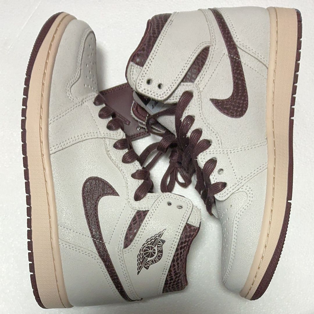 A Ma Maniere × Nike Air Jordan 1 Retro High OG "Sail and Burgundy"
