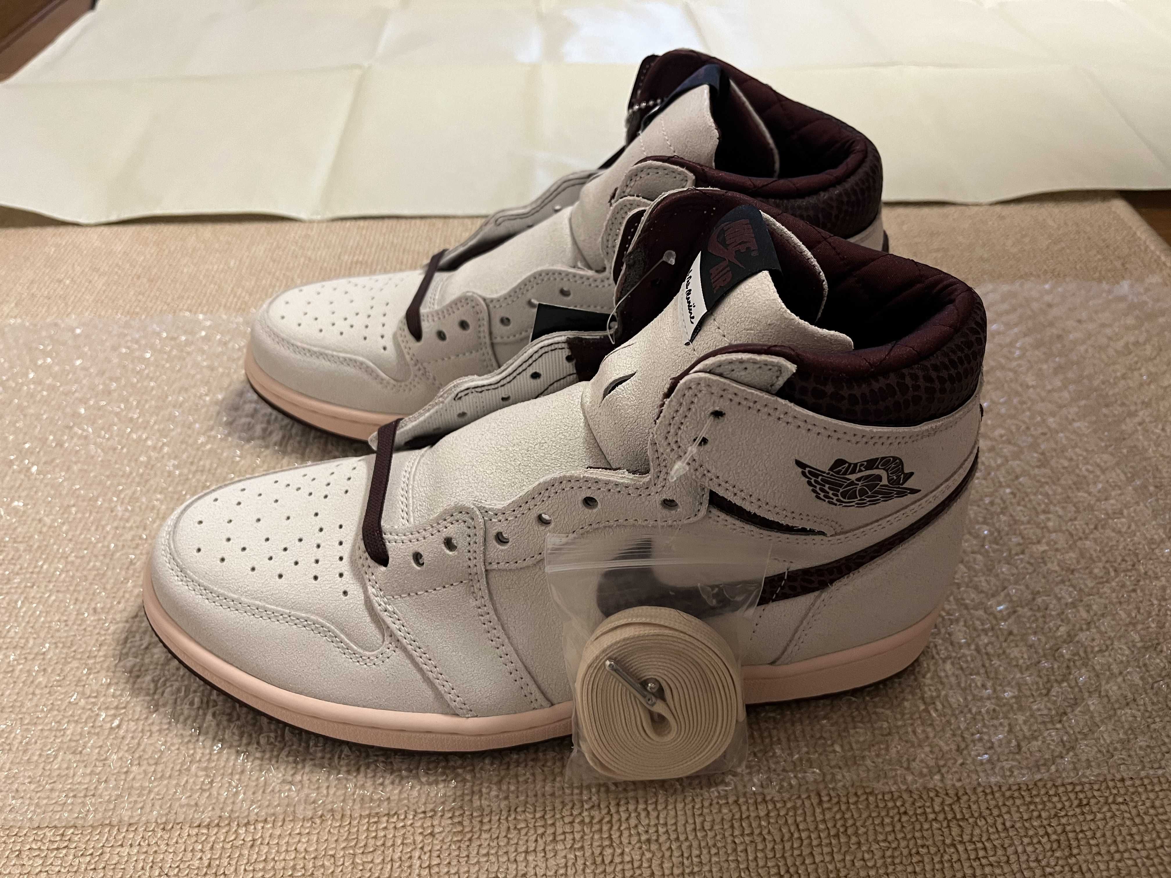 A Ma Maniere × Nike Air Jordan 1 Retro High OG "Sail and Burgundy"