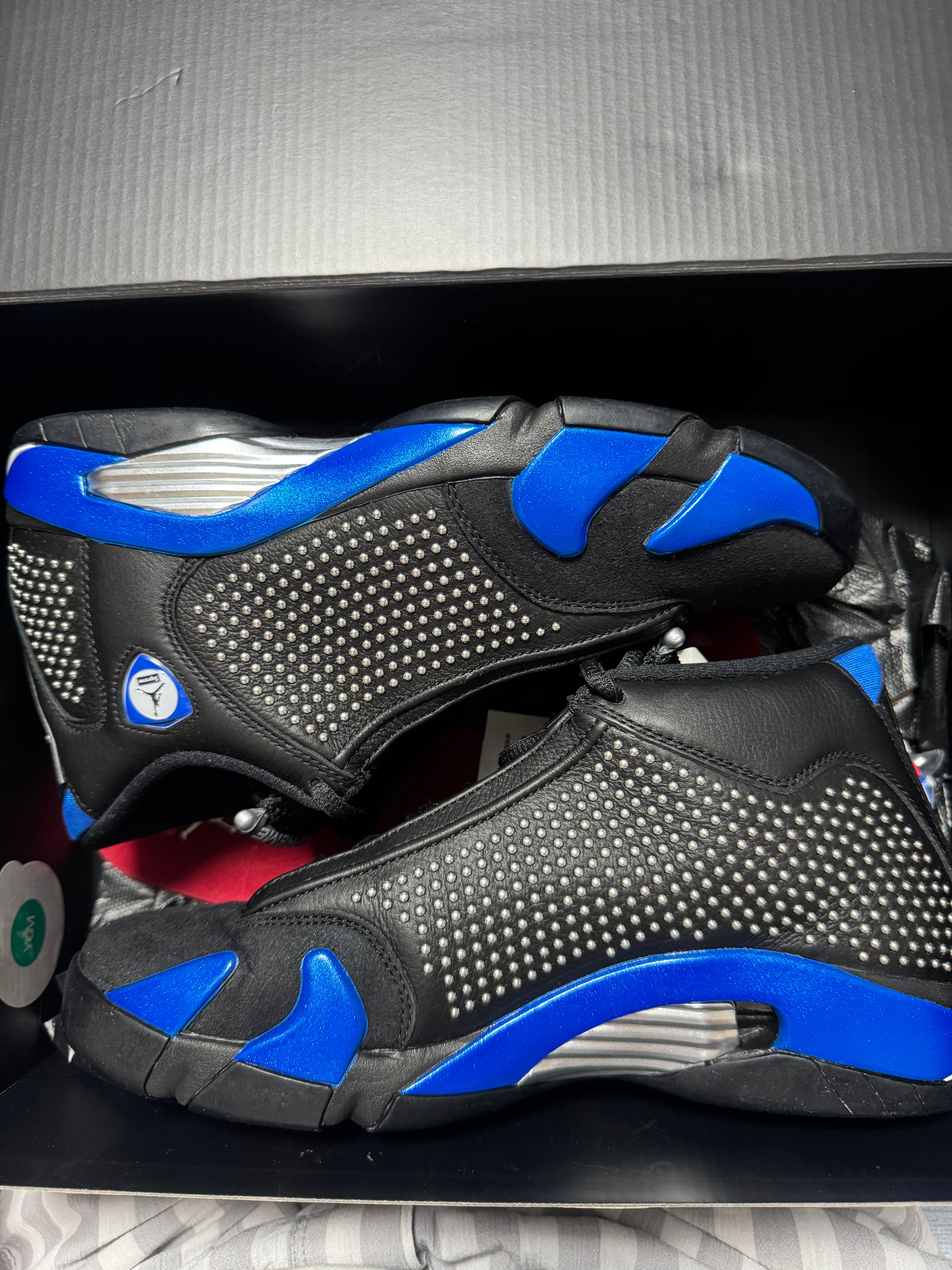Supreme × Nike Air Jordan 14 Retro "Black/Varsity Royal/Chrome"