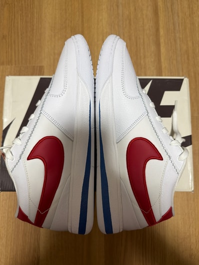 Nike Book 1 Cortez "Forrest Gump/White and Varsity Red" (FJ4250-105/FJ4249-105)