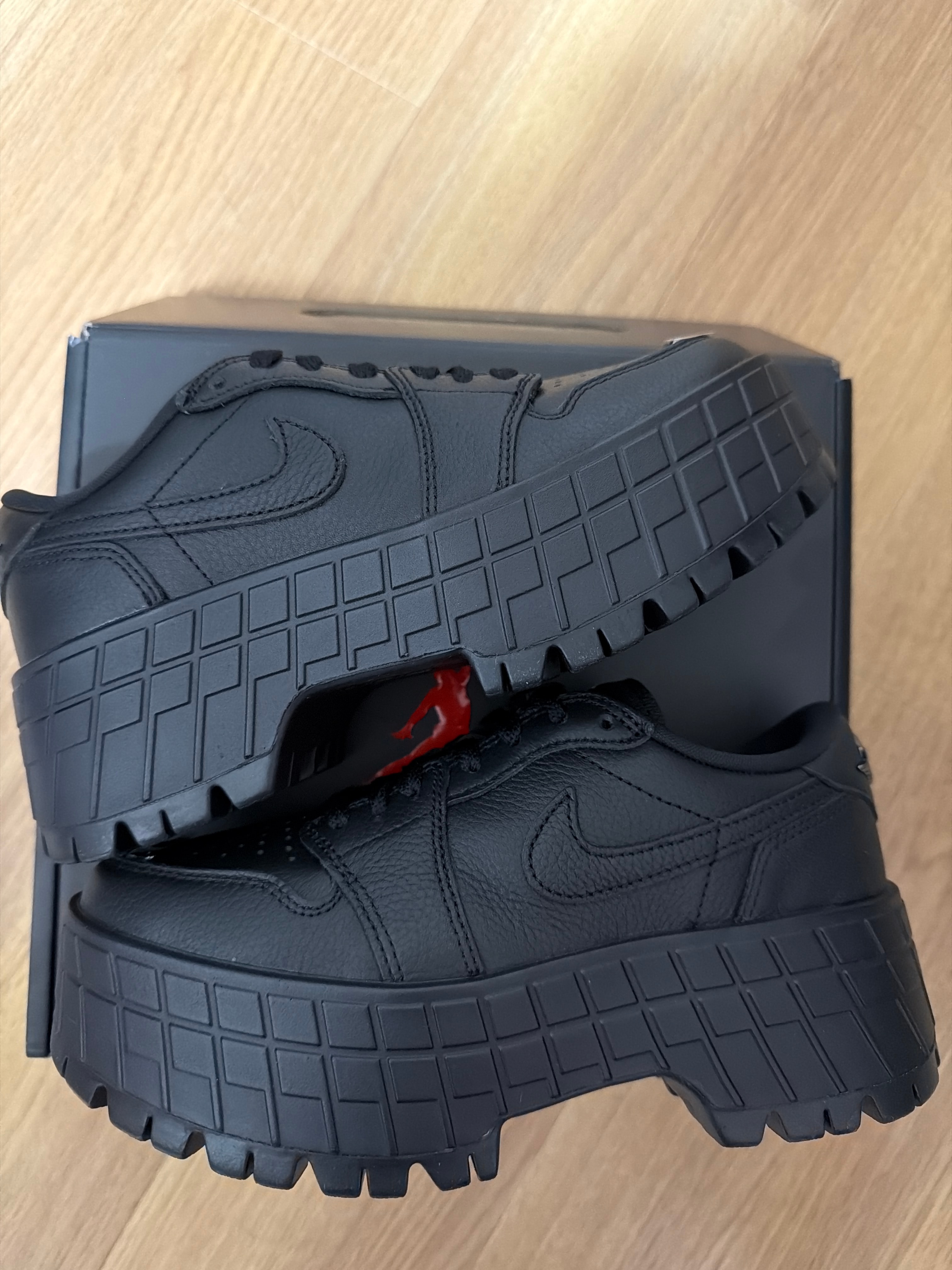 Nike Women's Air Jordan 1 Brooklyn Low "Black/White/Metallic Black"