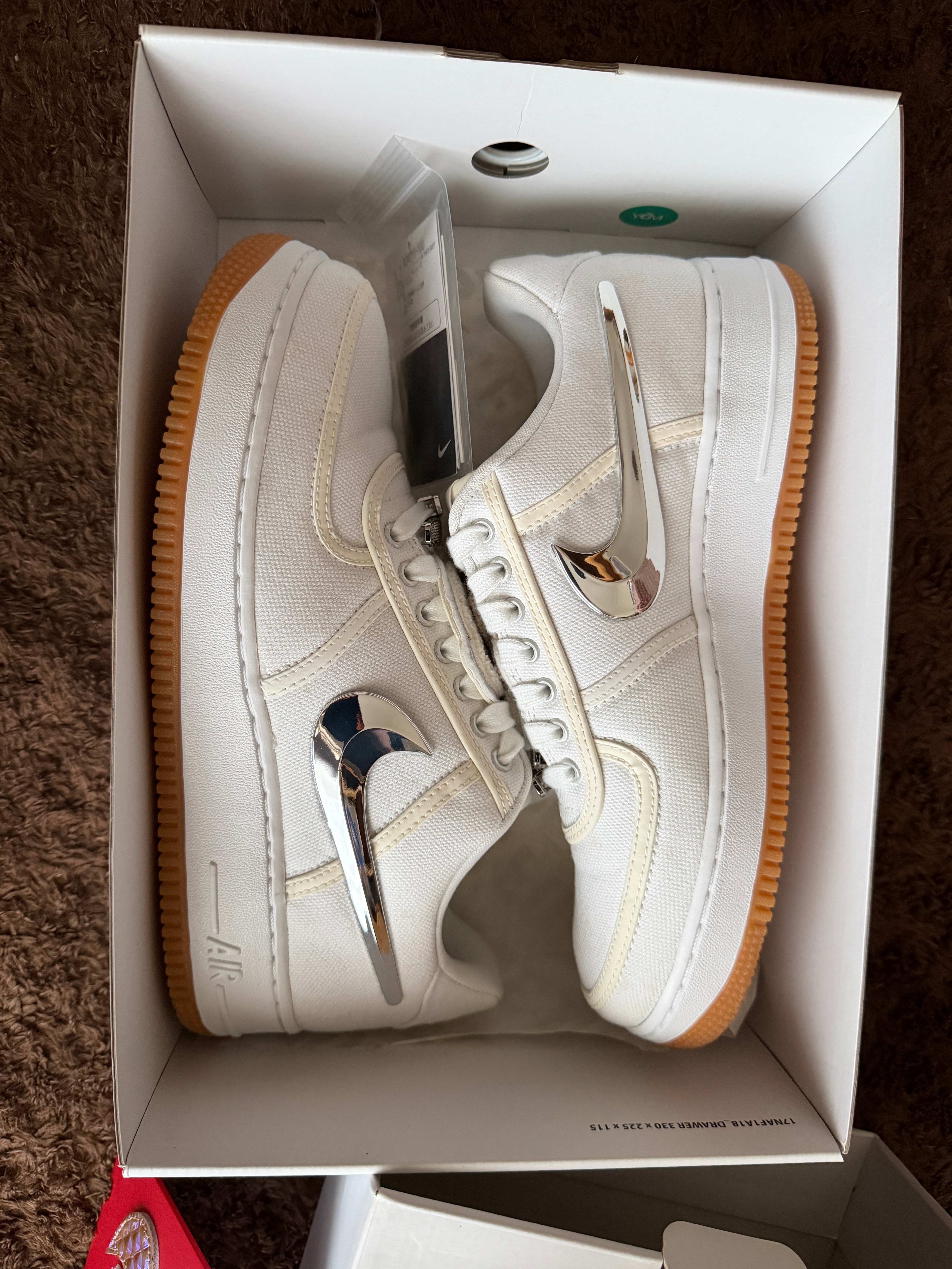 Travis Scott × Nike Air Force 1 Low  AF100 "White"