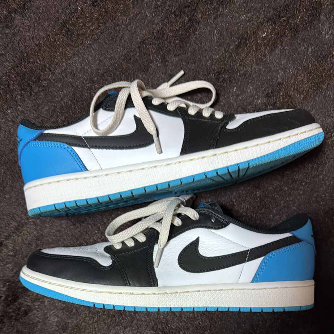 Nike Air Jordan 1 Low OG "Black and Dark Powder Blue/UNC"