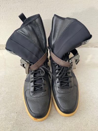 ACRONYM × Nike Air Force 1 Downtown Hi SP "Black/Bright Crimson"