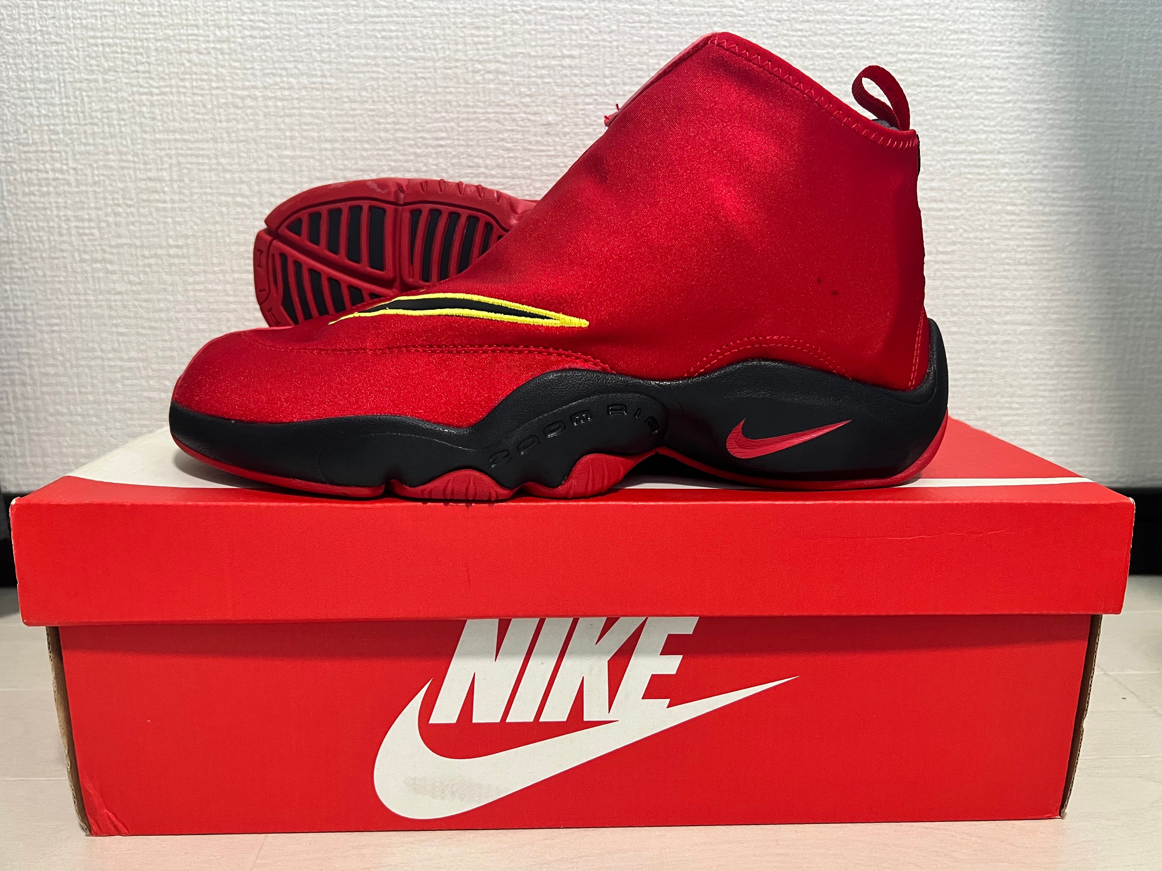 Nike Air Zoom Flight 98 The Glove Miami Heat "University Red/Black Dark Grey Tour Yellow"