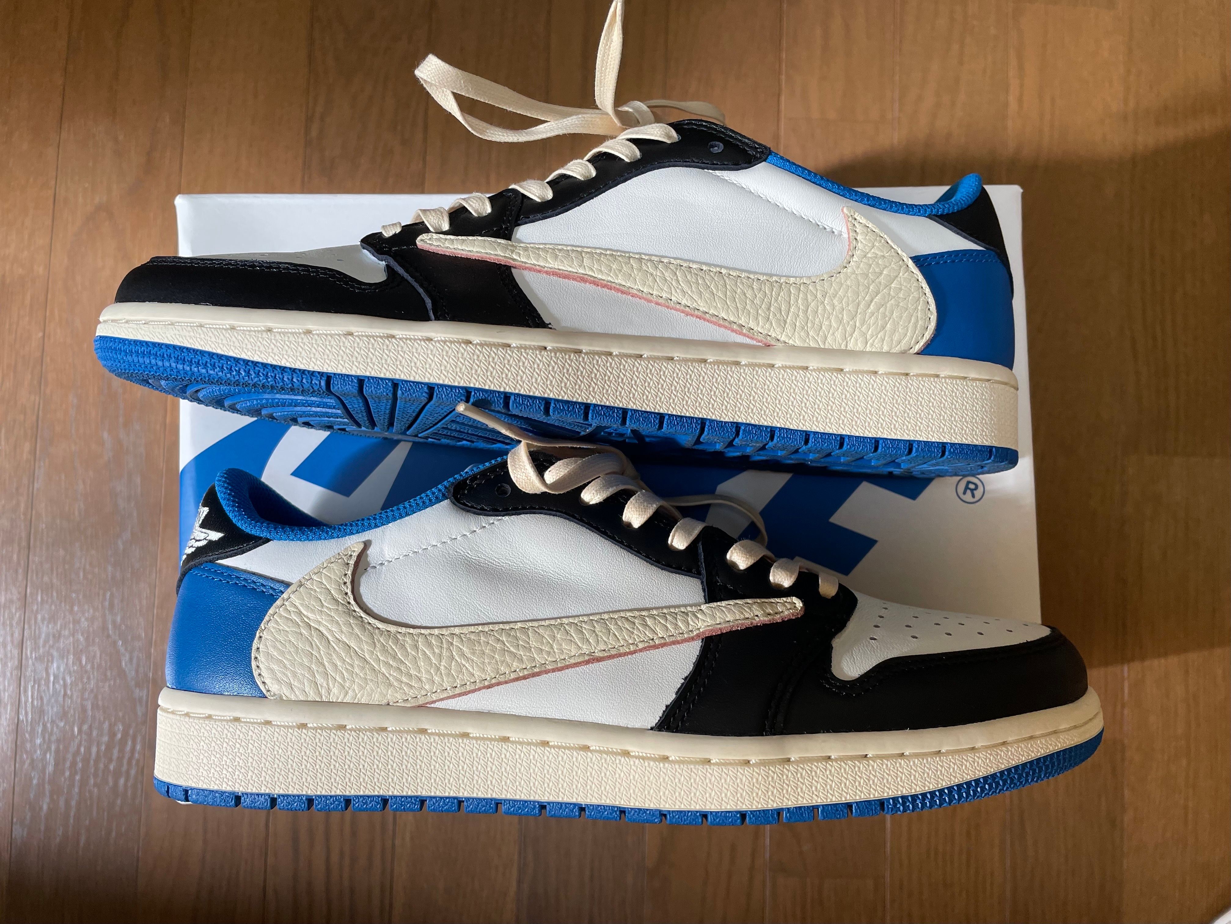 Travis Scott × fragment design × Nike Air Jordan 1 Low OG SP "Military Blue"