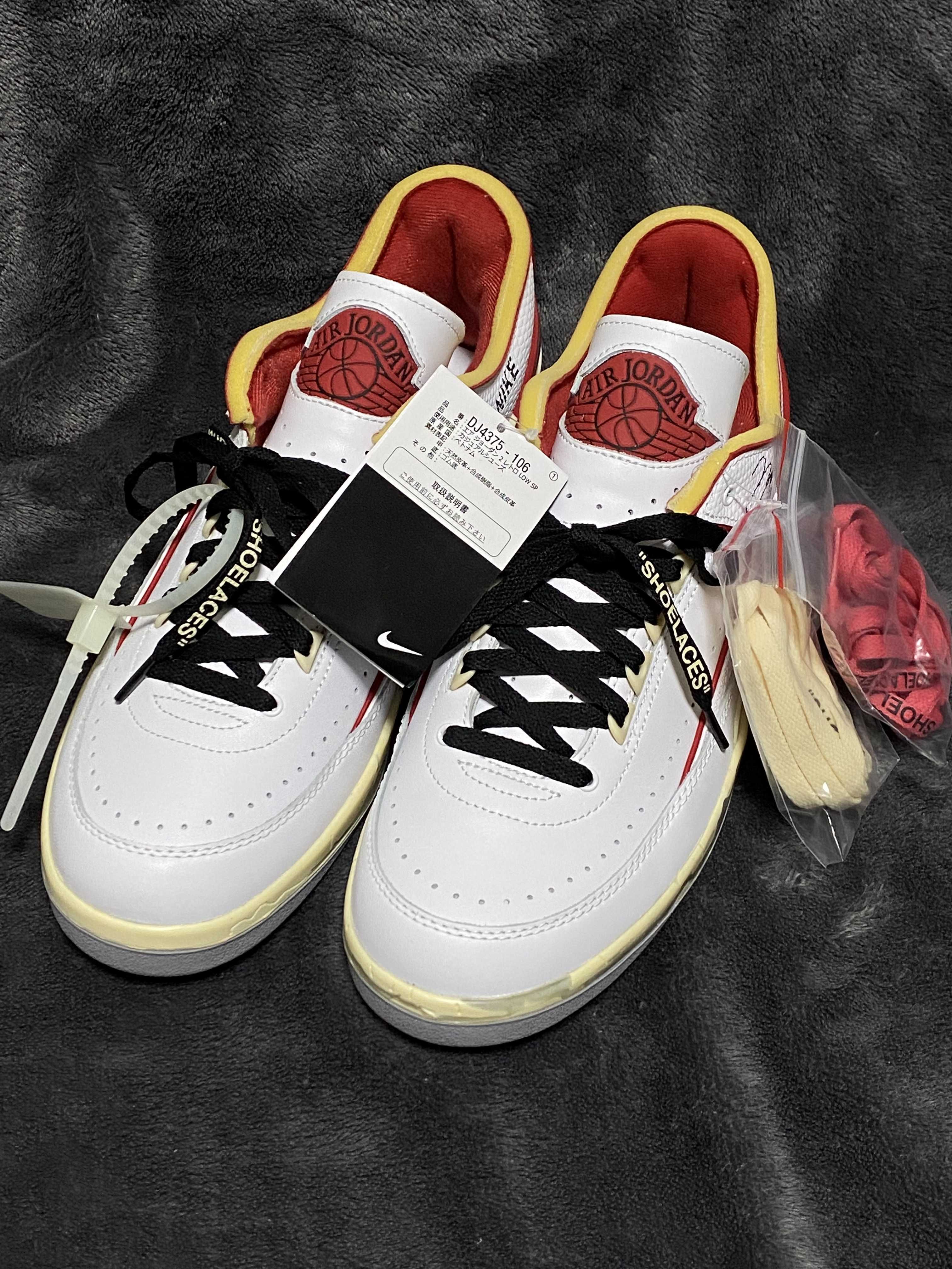 Off-White × Nike Air Jordan 2 Low "White and Varsity Red"