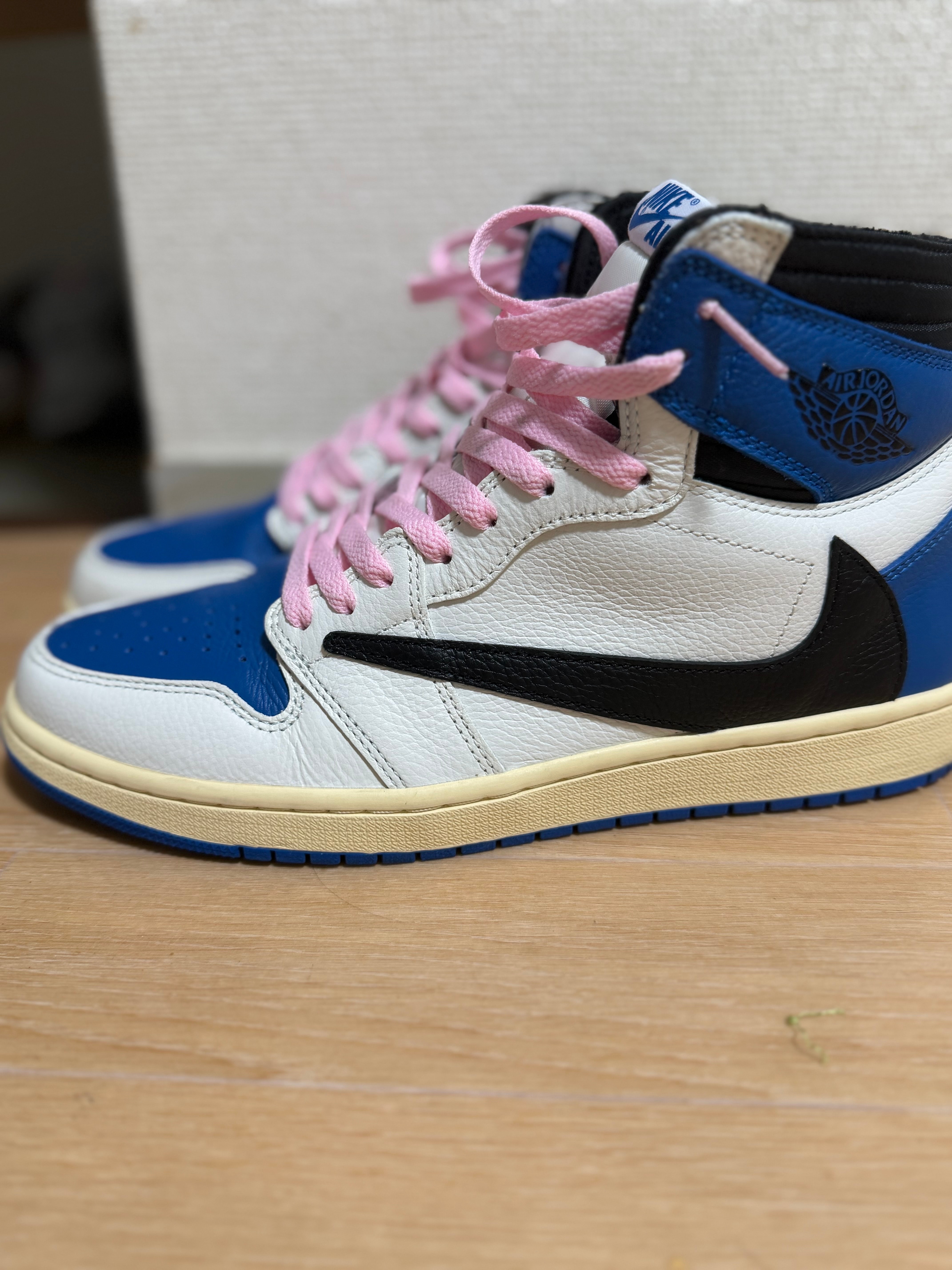 Travis Scott × fragment design × Nike Air Jordan 1 Retro High OG SP "Military Blue"