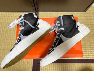 sacai × NIKE BLAZER MID "BLACK/WOLF GREY/WHITE"