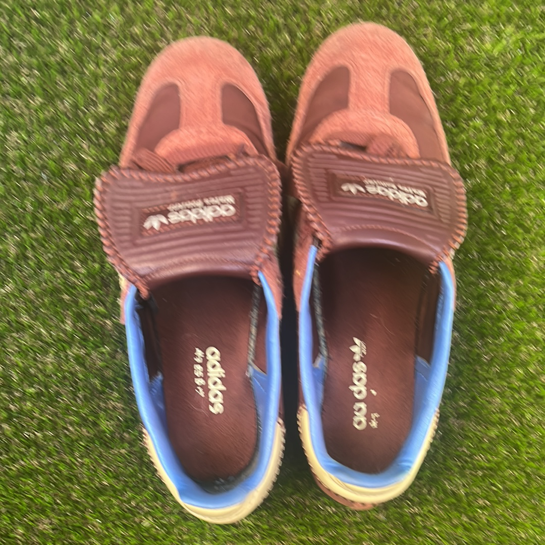 Wales Bonner × adidas Samba Nylon Low "Fox Brown/Sandy Beige/Lucky Blue"