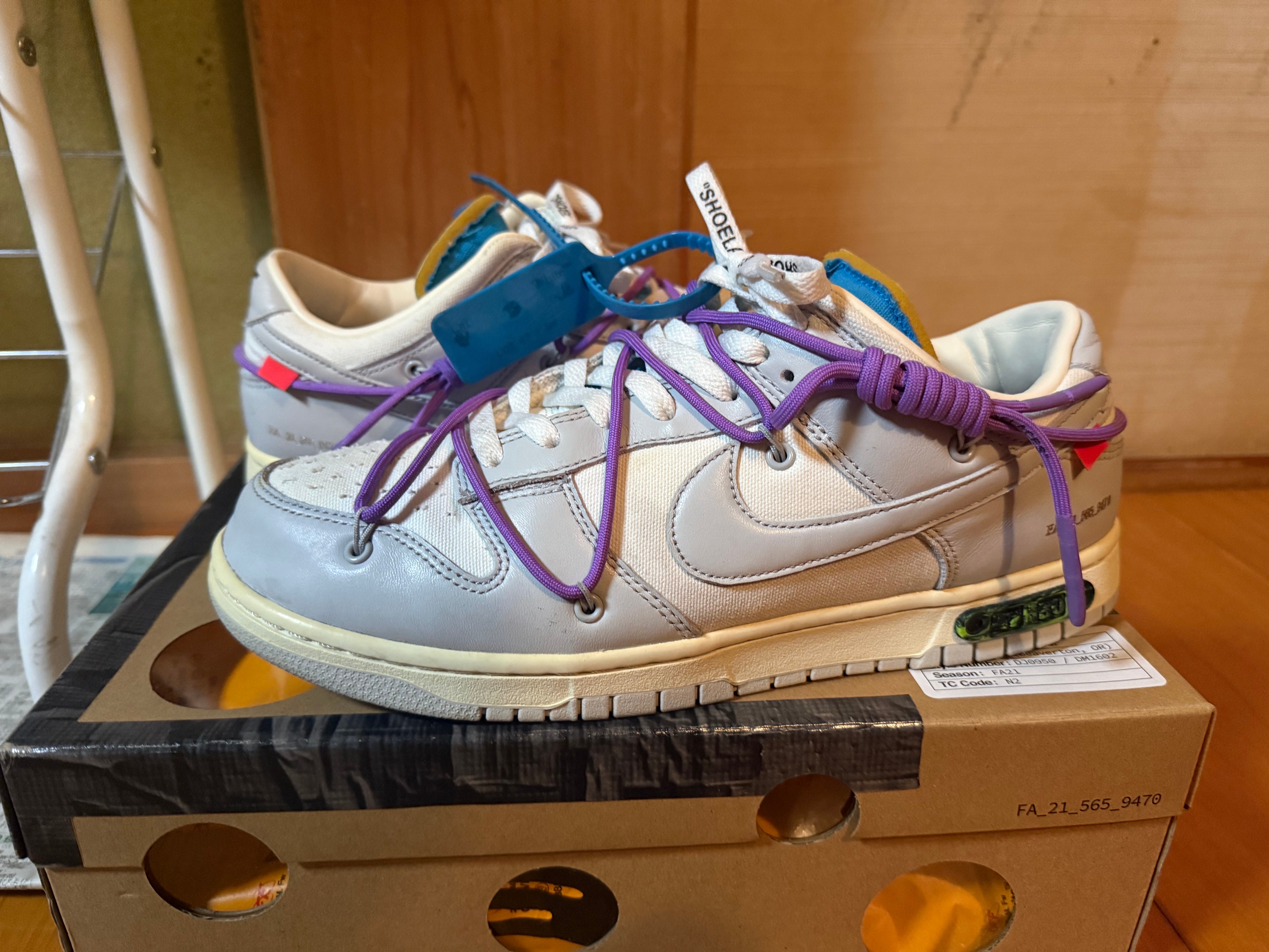 Off-White × Nike Dunk Low "Sail/Neutral Gray"