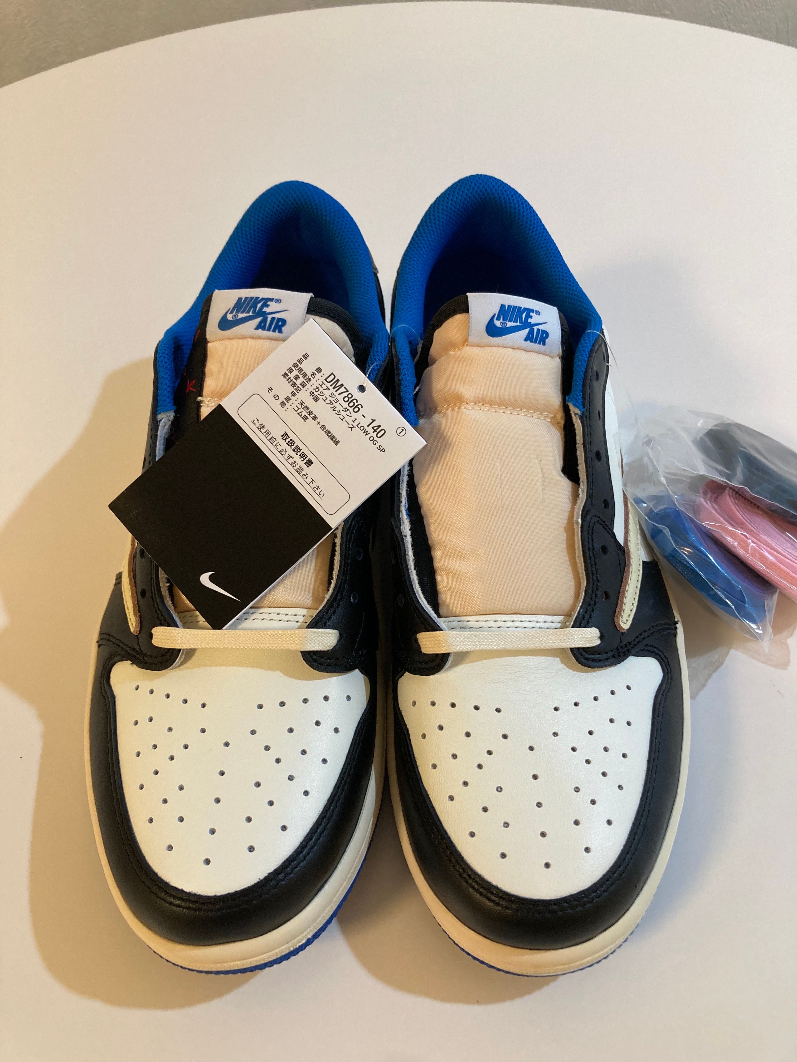 Travis Scott × fragment design × Nike Air Jordan 1 Low OG SP "Military Blue"