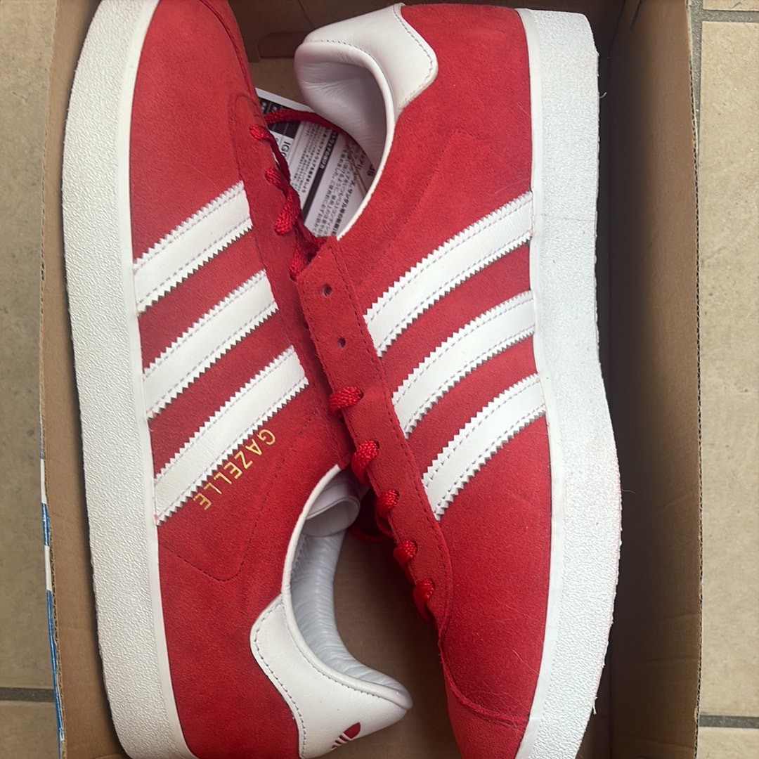 adidas Gazelle 85 "Better Scarlet/Footwear White/Gold Metallic"