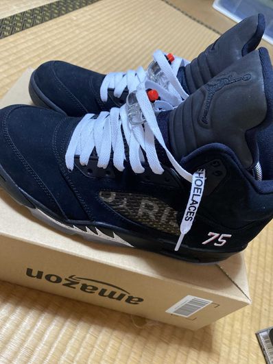 NIKE AIR JORDAN 5 PARIS SAINT-GERMAIN BLACK/CEMENT GREY