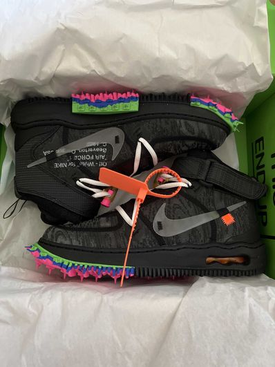 Off-White × Nike Air Force 1 Mid "Black"