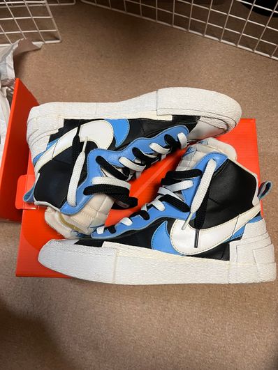 sacai × NIKE BLAZER MID "BLACK / BLUE"