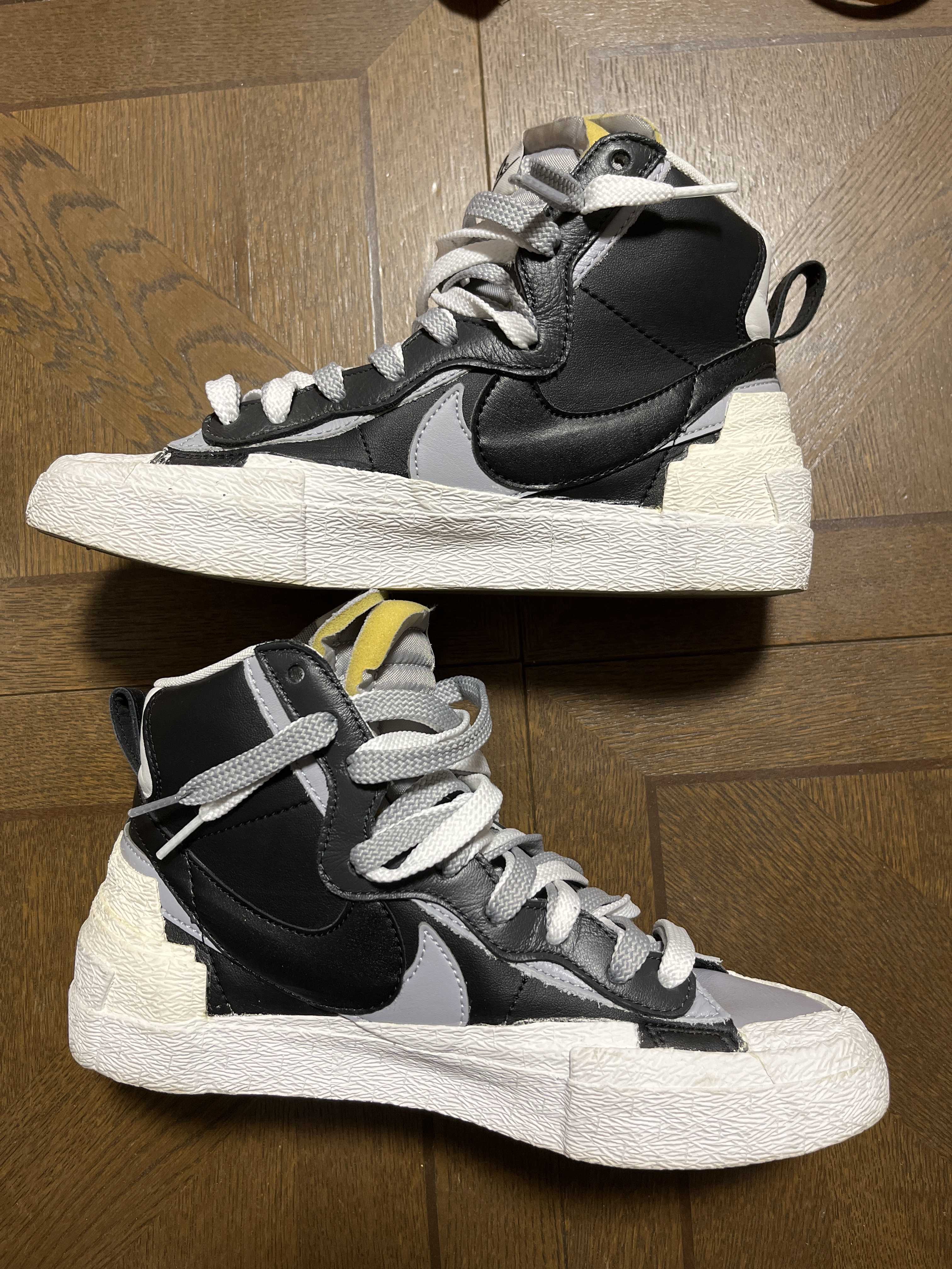 sacai × NIKE BLAZER MID "BLACK/WOLF GREY/WHITE"
