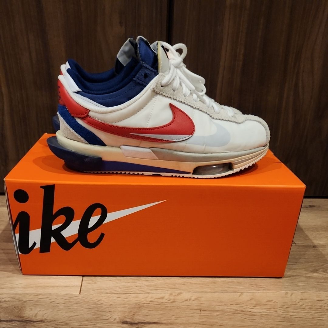 sacai × Nike Zoom Cortez "White and University Red"
