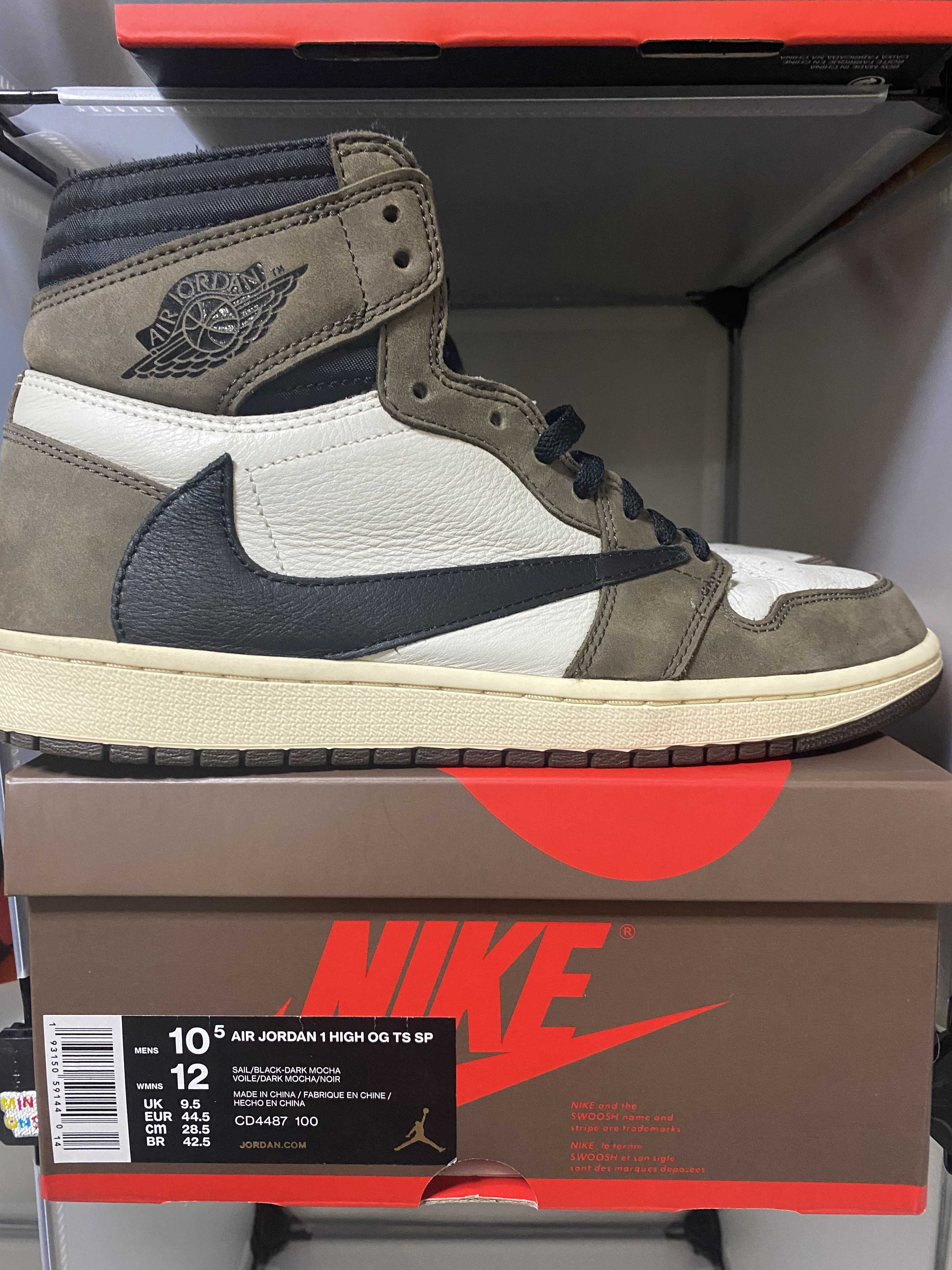 Travis Scott × Nike Air Jordan 1 Retro High OG TS SP "Sail/Dark Mocha"