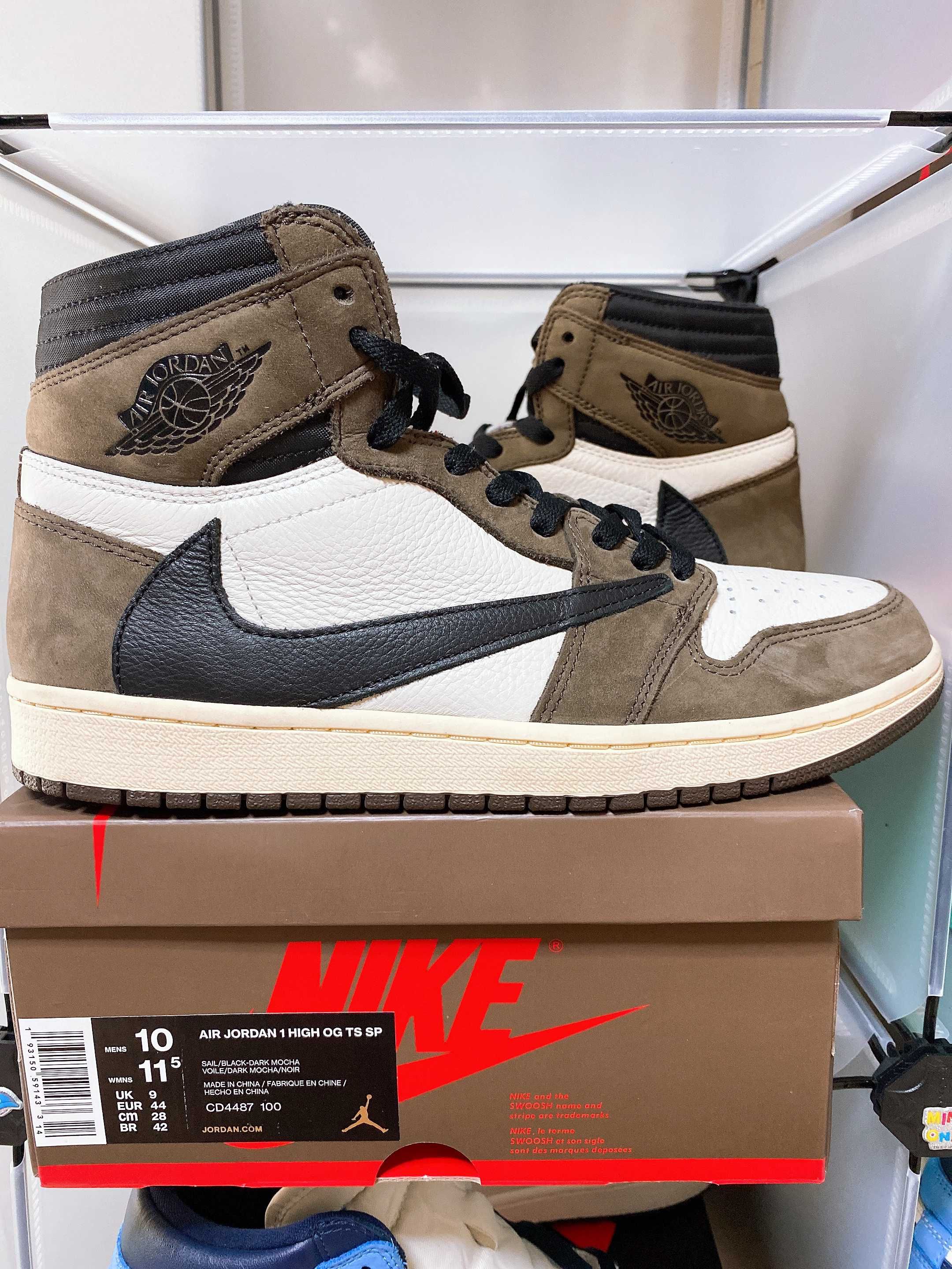 Travis Scott × Nike Air Jordan 1 Retro High OG TS SP "Sail/Dark Mocha"