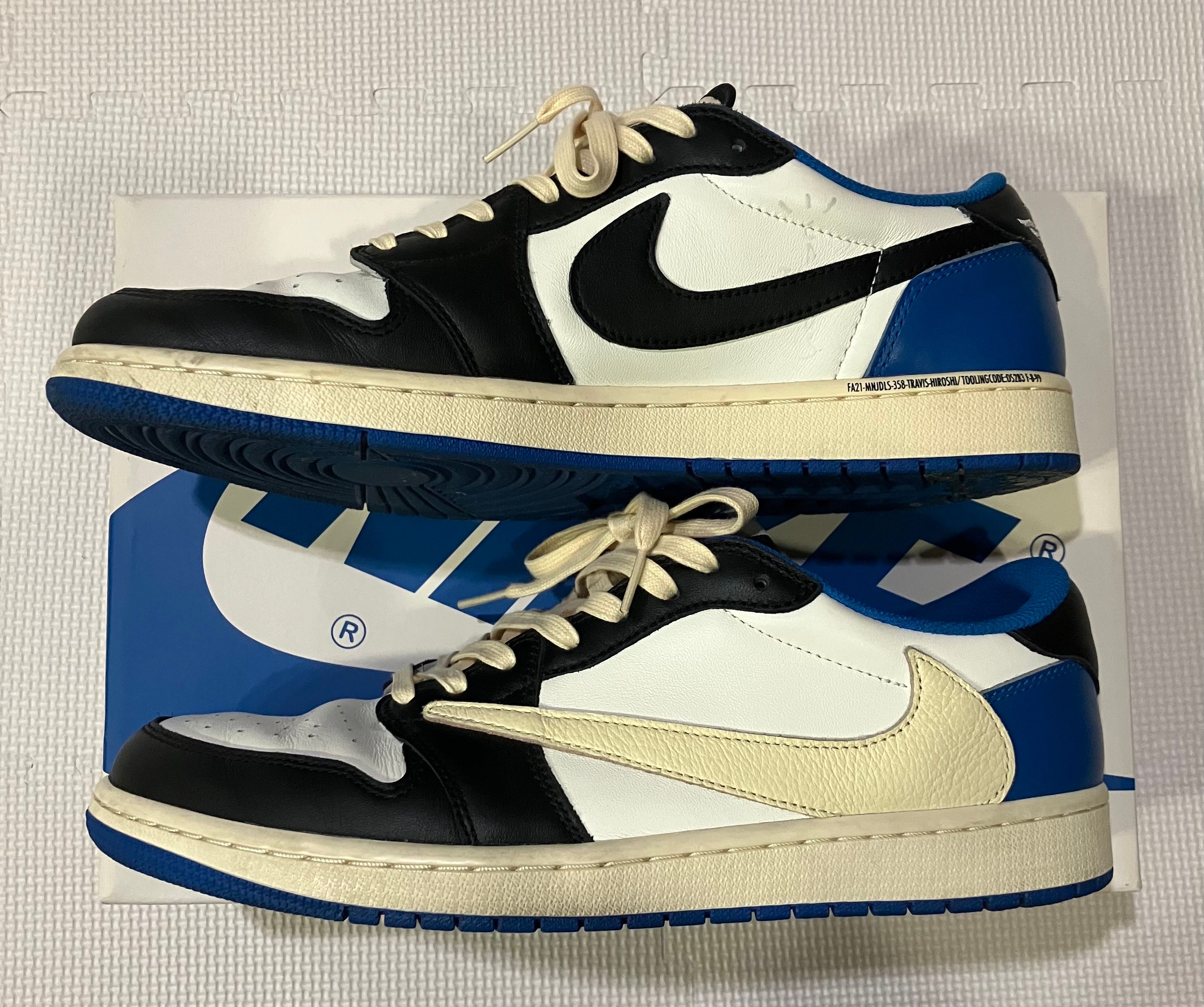 Travis Scott × fragment design × Nike Air Jordan 1 Low OG SP "Military Blue"