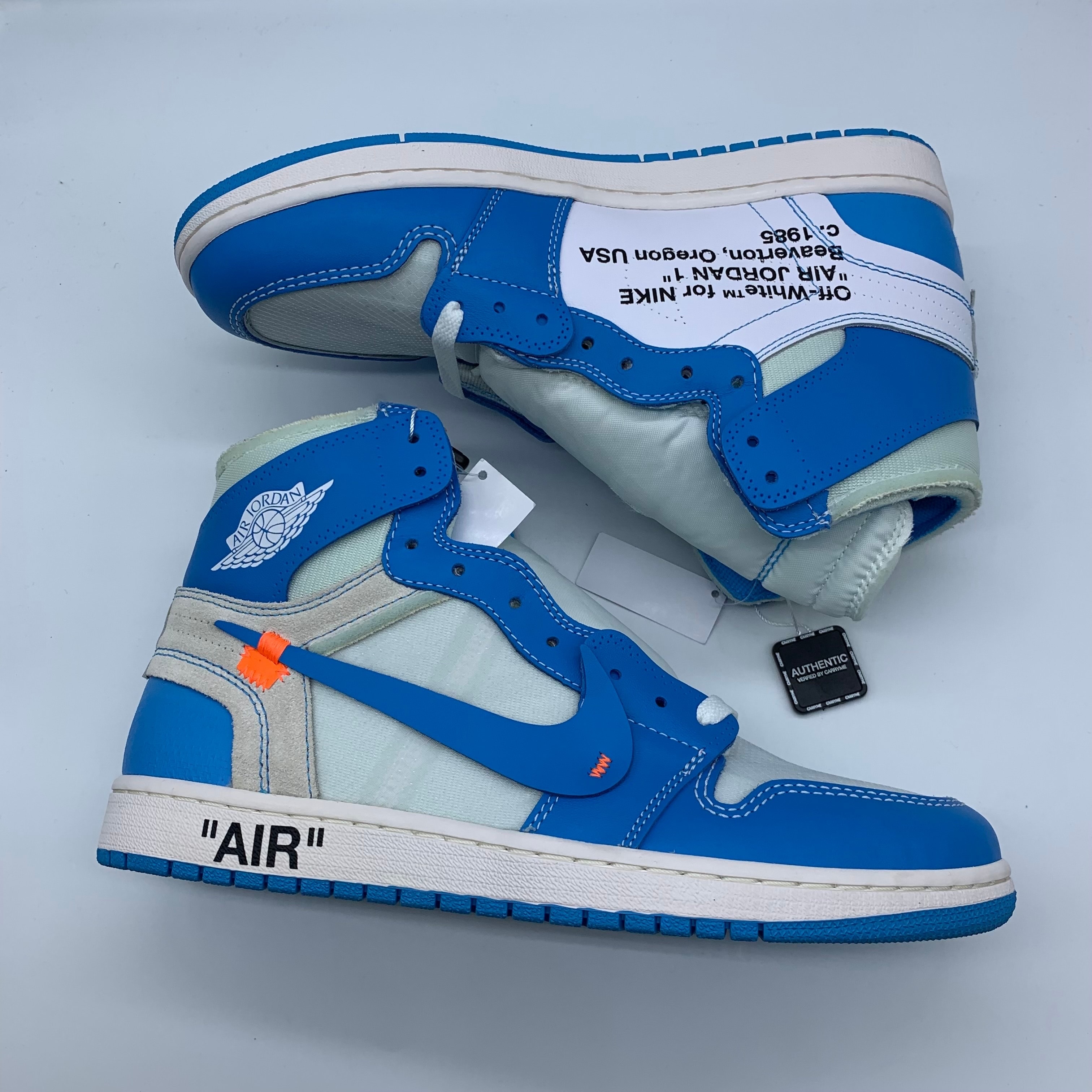 Off-White × Nike Air Jordan 1 High UNC 