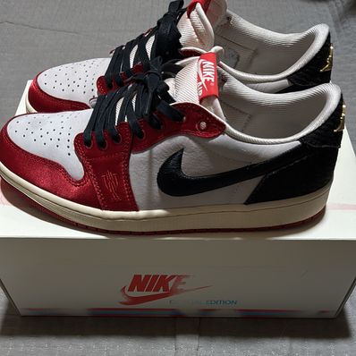 Trophy Room × Nike Air Jordan 1 Low OG "Sail and Varsity Red"