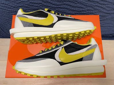 UNDERCOVER × sacai × Nike LD Waffle "Black/Sail-Dark Grey-Bright Citron"