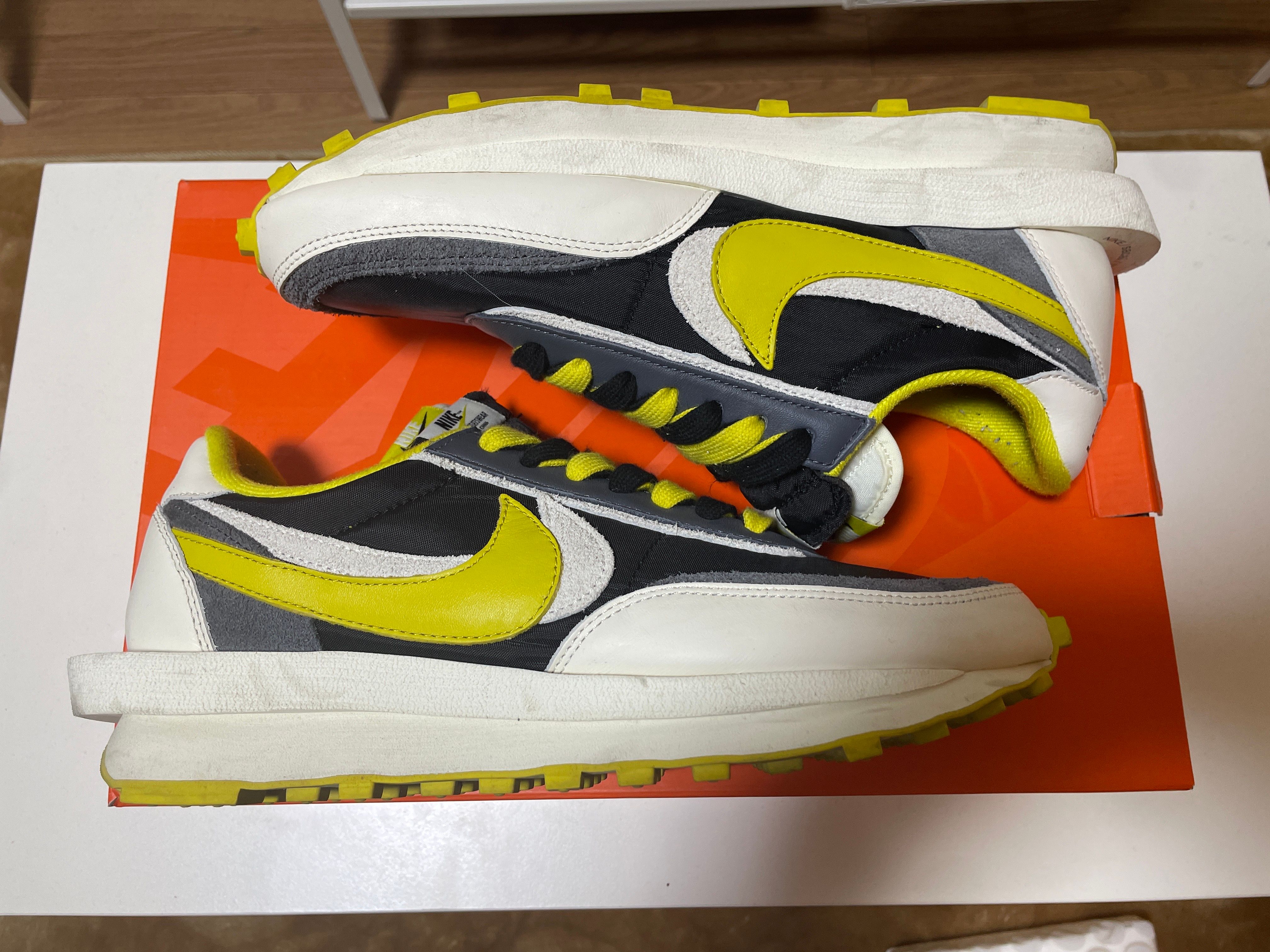 UNDERCOVER × sacai × Nike LD Waffle "Black/Sail-Dark Grey-Bright Citron"