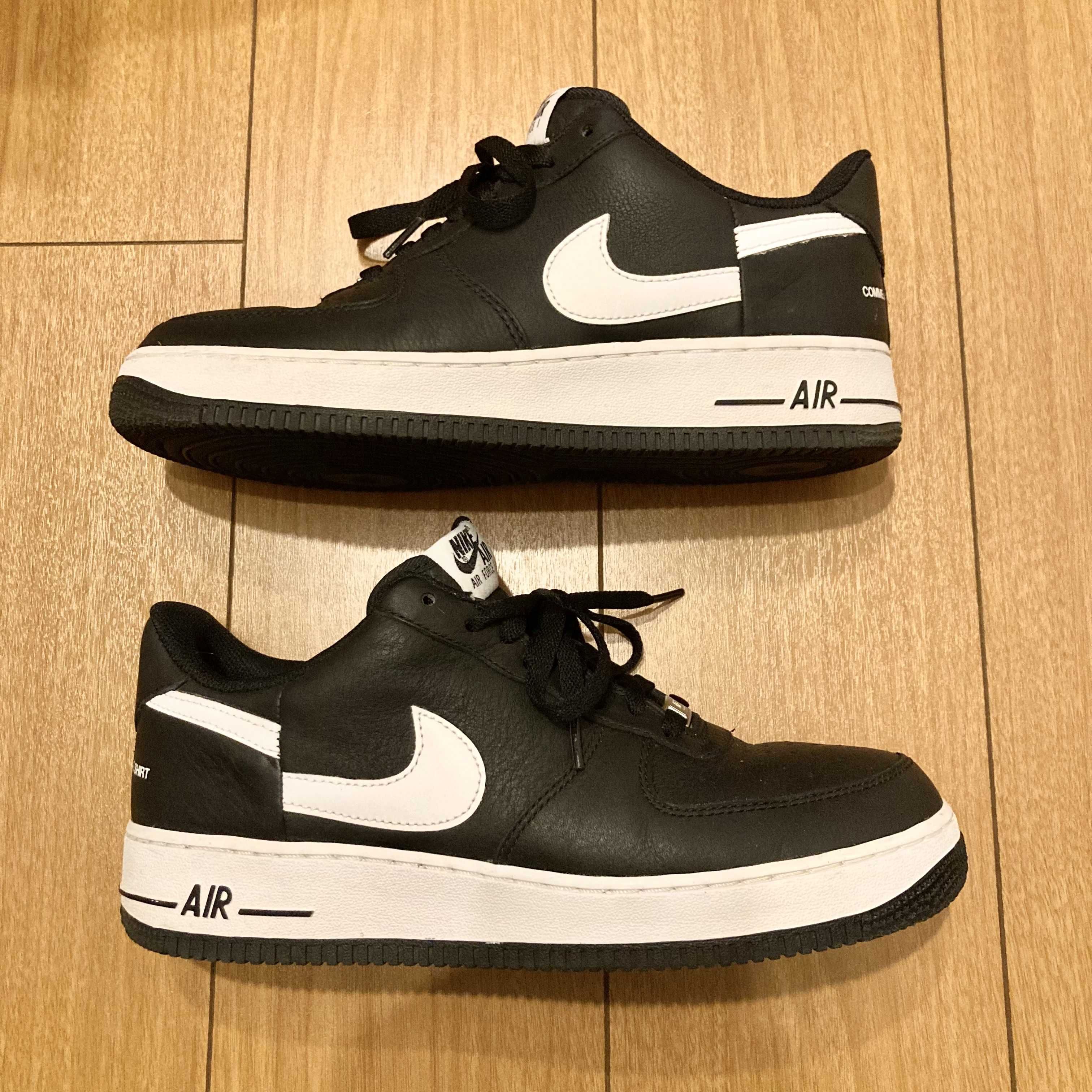 Supreme × COMME des GARCONS SHIRT × Nike Air Force 1 Low "Black/White" (2018)
