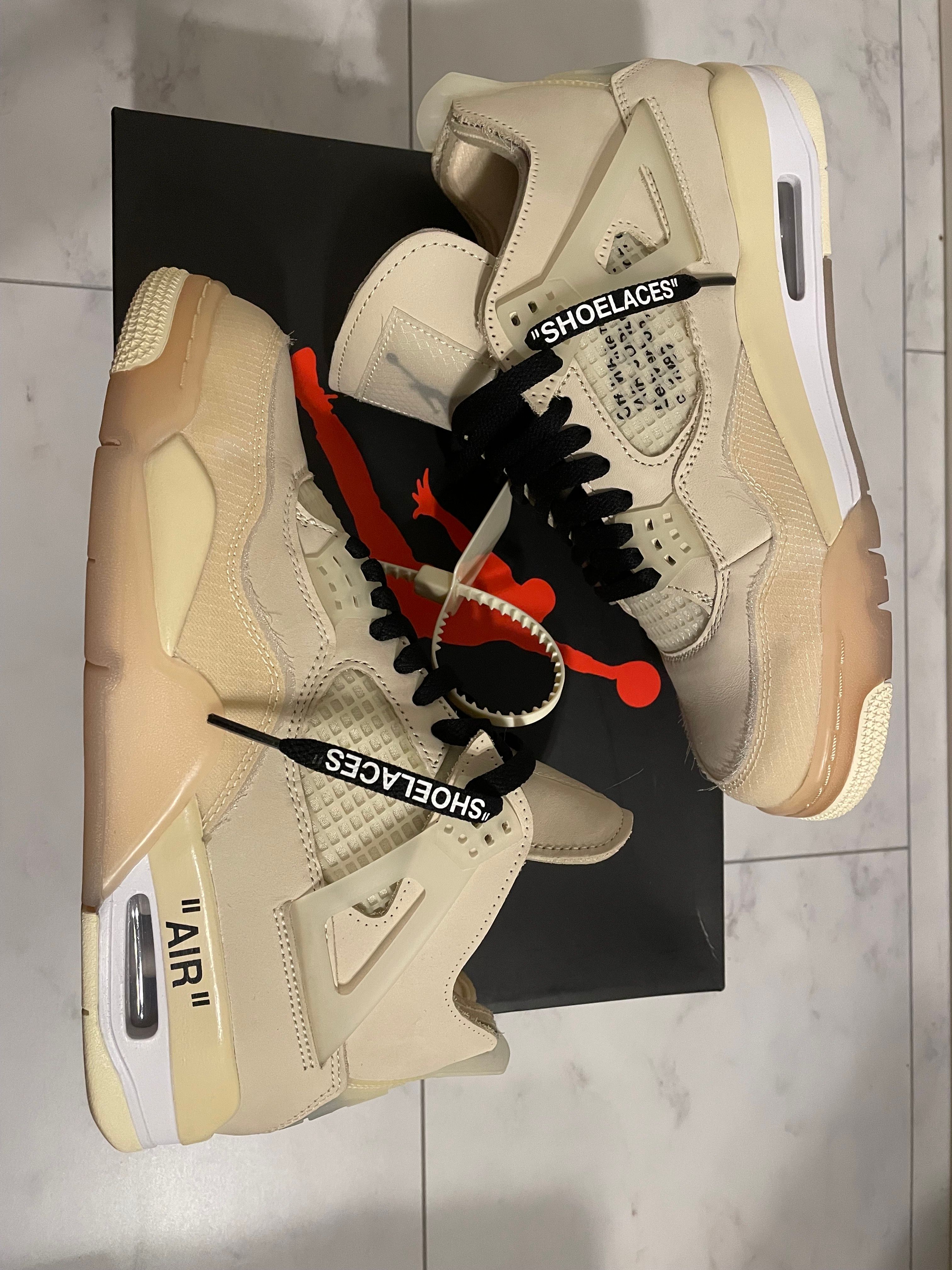 Off-White × Nike Women's Air Jordan 4 SP "Sail"