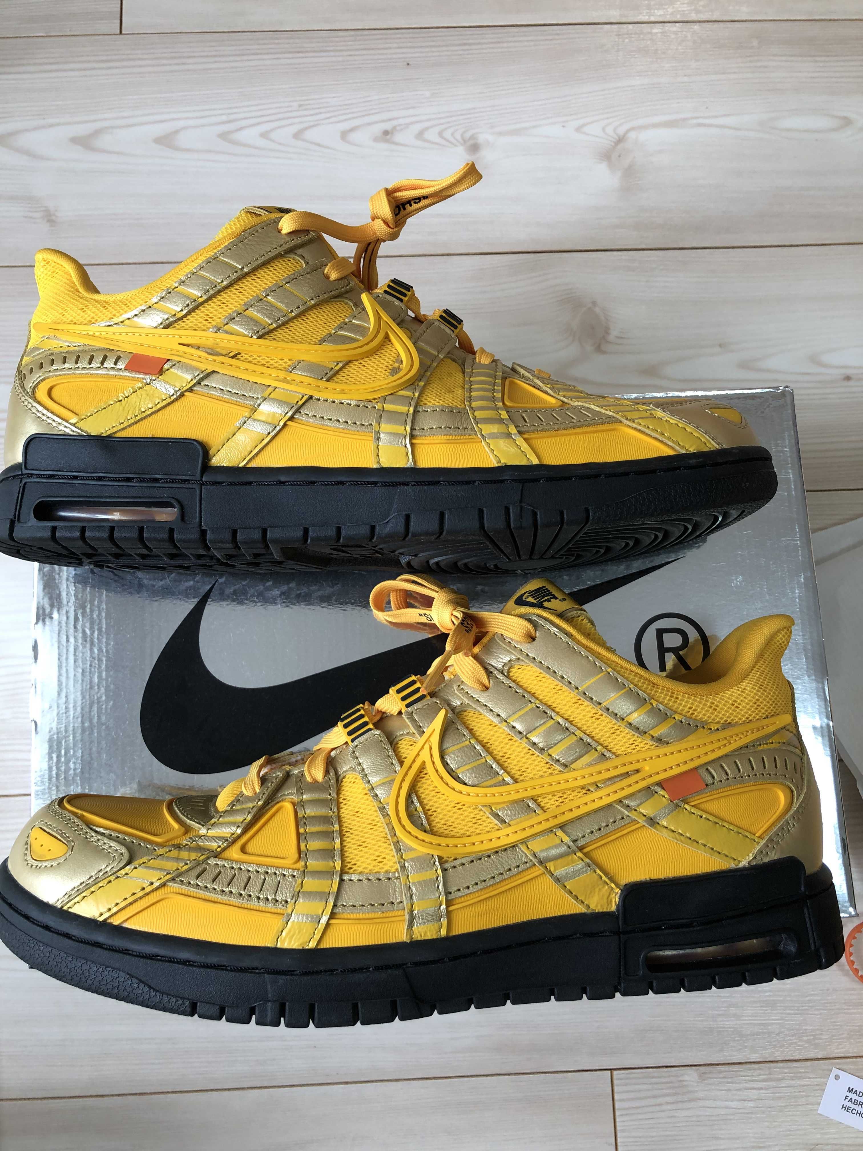 Off-White × Nike Air Rubber Dunk "University Gold"
