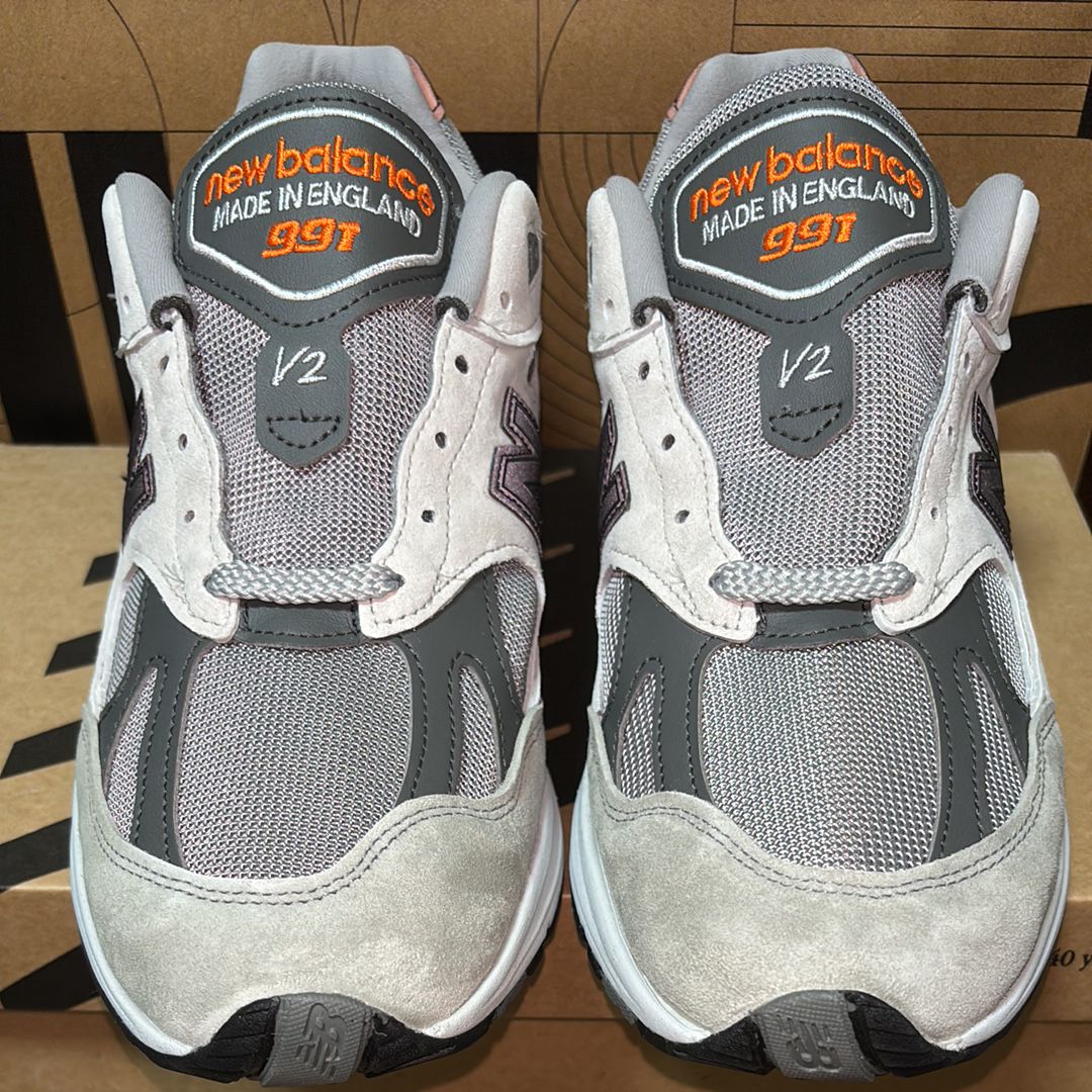 New Balance 991V2 "Pelican/Abbey Stone/Persimmon Orange"