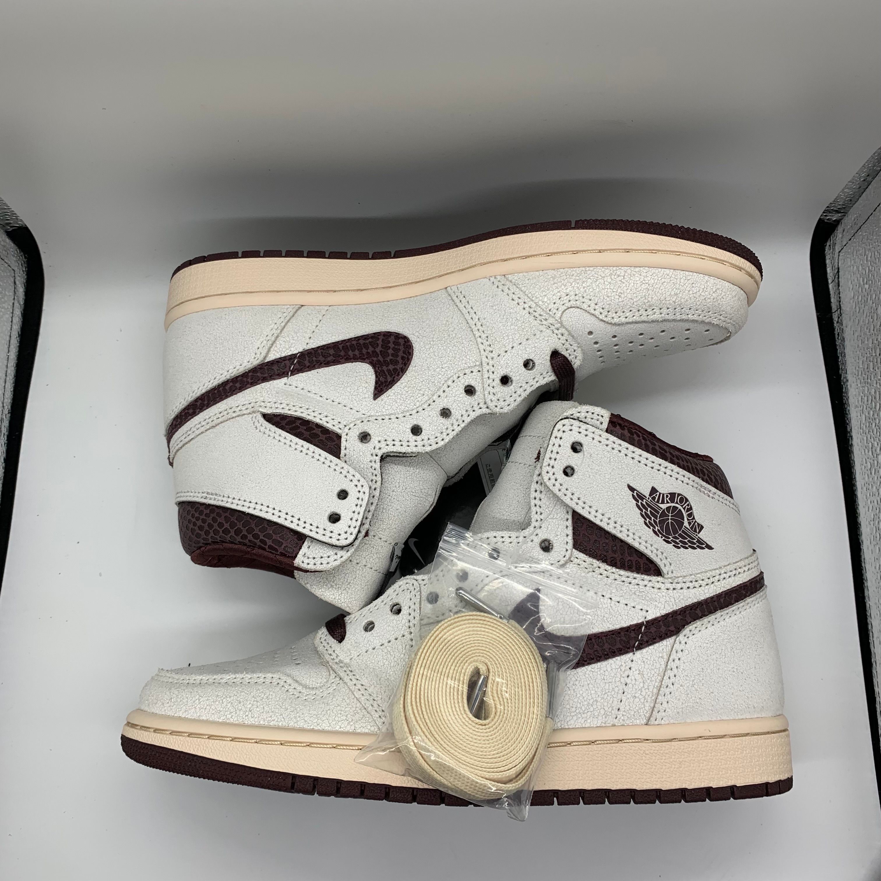 A Ma Maniere × Nike Air Jordan 1 Retro High OG "Sail and Burgundy"