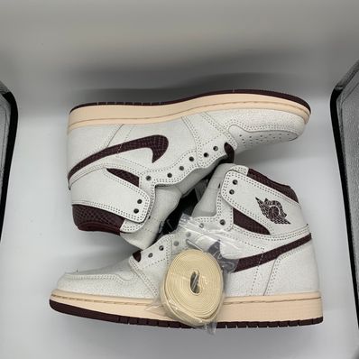 A Ma Maniere × Nike Air Jordan 1 Retro High OG "Sail and Burgundy"