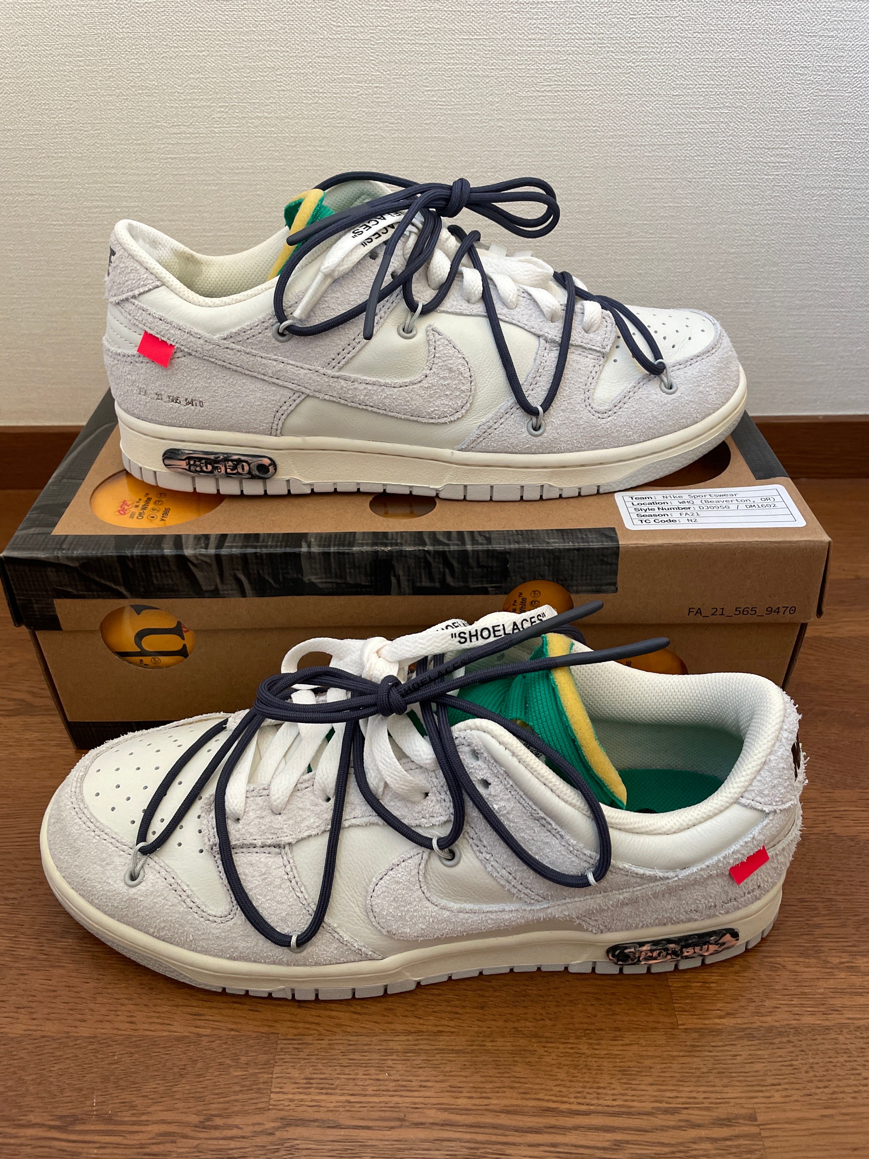 Off-White × Nike Dunk Low "Sail/Neutral Grey/Gridiron"