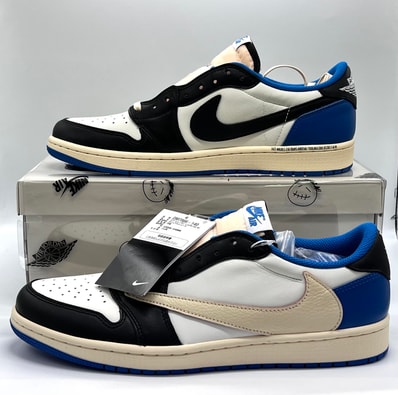 Travis Scott × fragment design × Nike Air Jordan 1 Low OG SP "Military Blue"