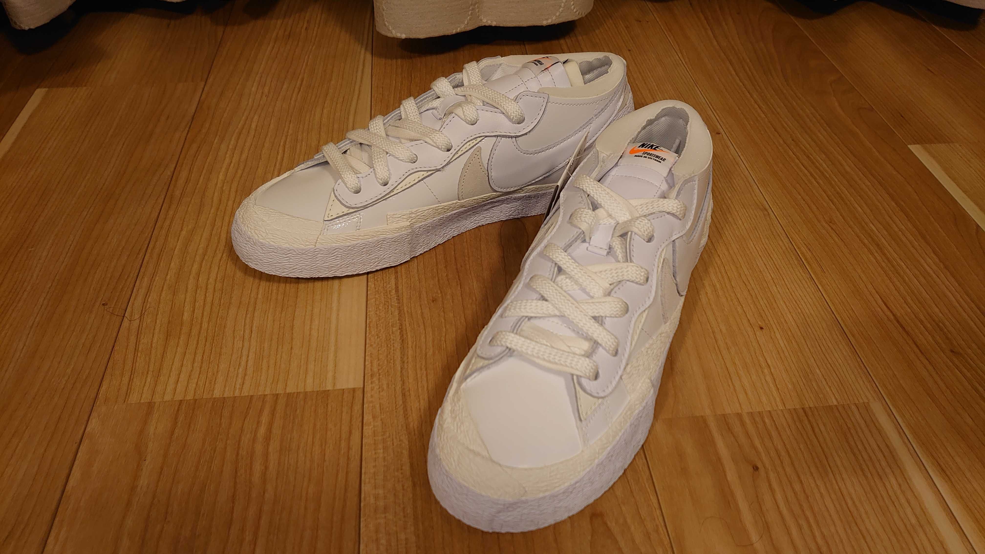 sacai × Nike Blazer Low "White Patent Leather"