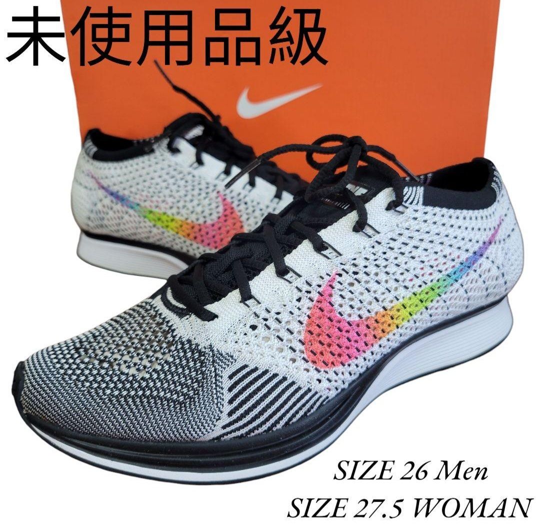 Nike Flyknit Racer Be True "White/Multi Color/Black"