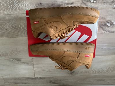 Supreme × Nike Air Force 1 Low "Flax/Wheat"