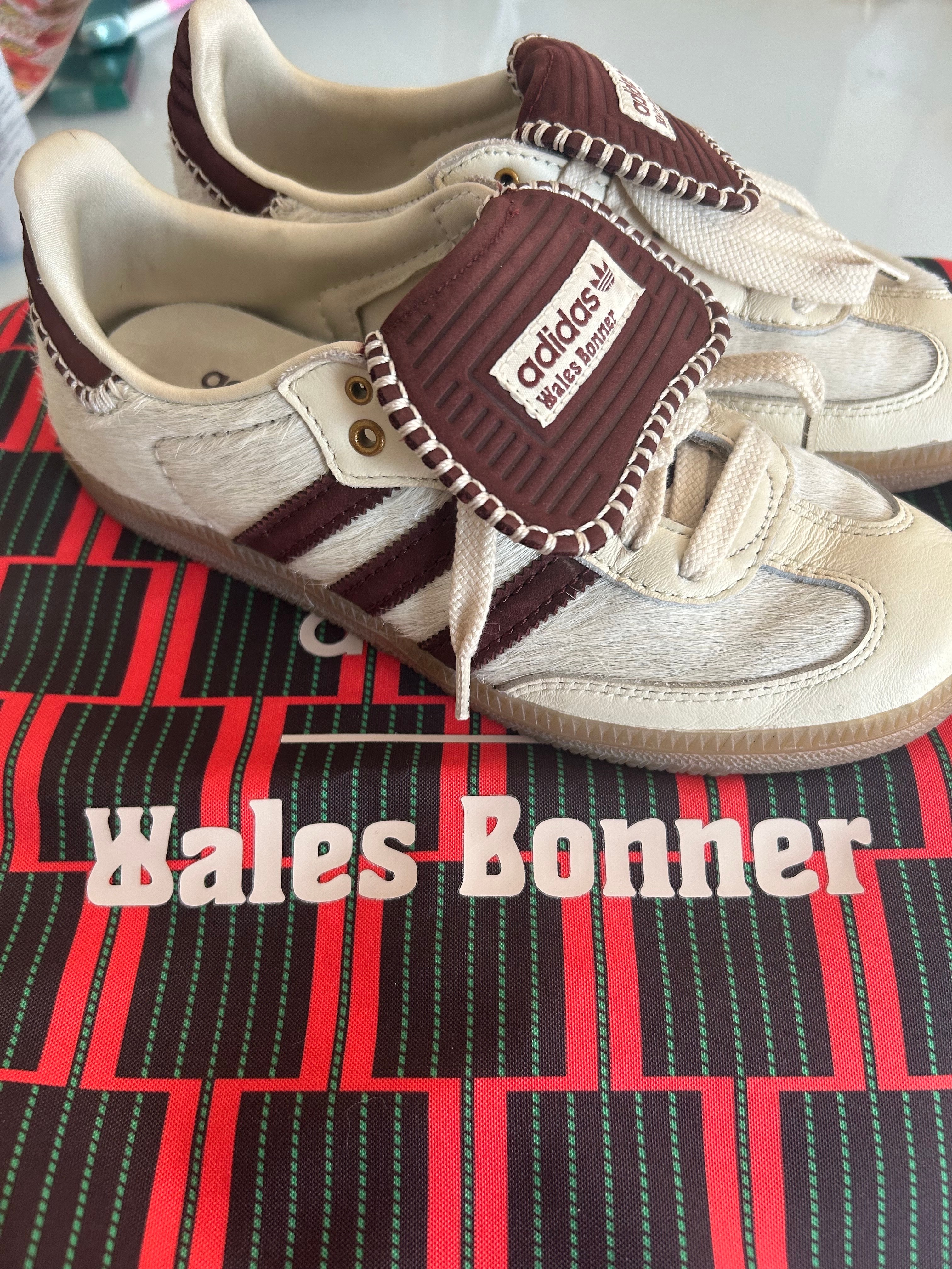 Wales Bonner × adidas Samba Pony Tonal Low "Cream White/Mystery Brown"