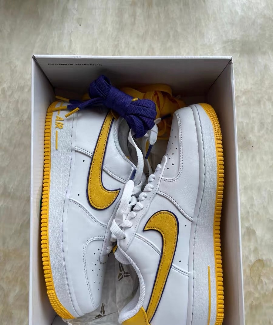 Kobe Bryant × Nike Air Force 1 Low Retro QS "Varsity Maize and Varsity Purple"