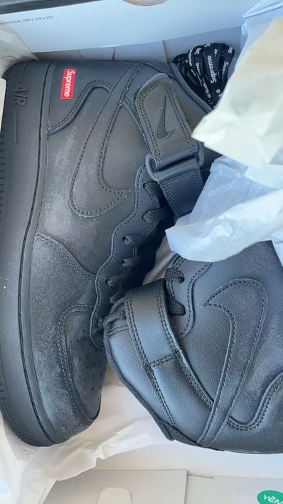 Supreme × Nike Air Force 1 Mid "Black" FW24