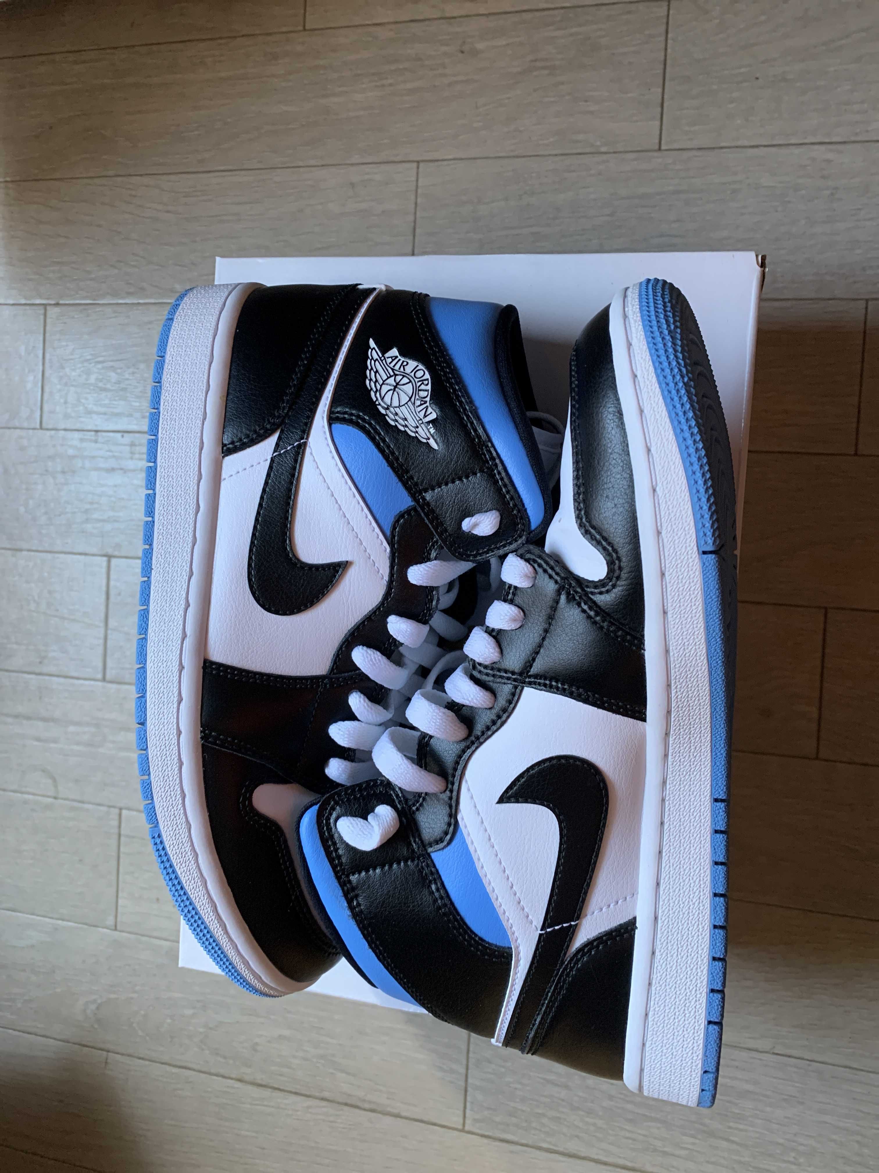 Nike Women's Air Jordan 1 Mid "Black/University Blue"