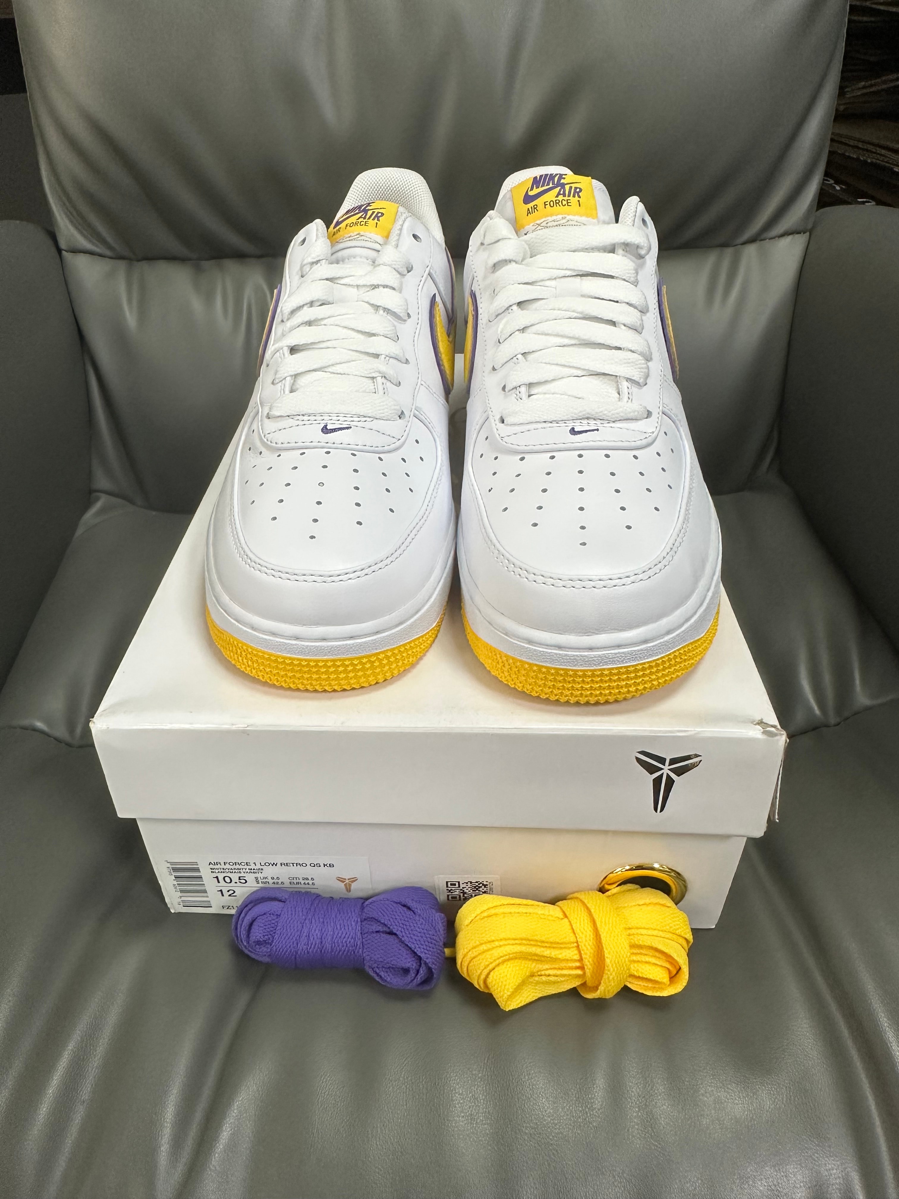 Kobe Bryant × Nike Air Force 1 Low Retro QS "Varsity Maize and Varsity Purple"
