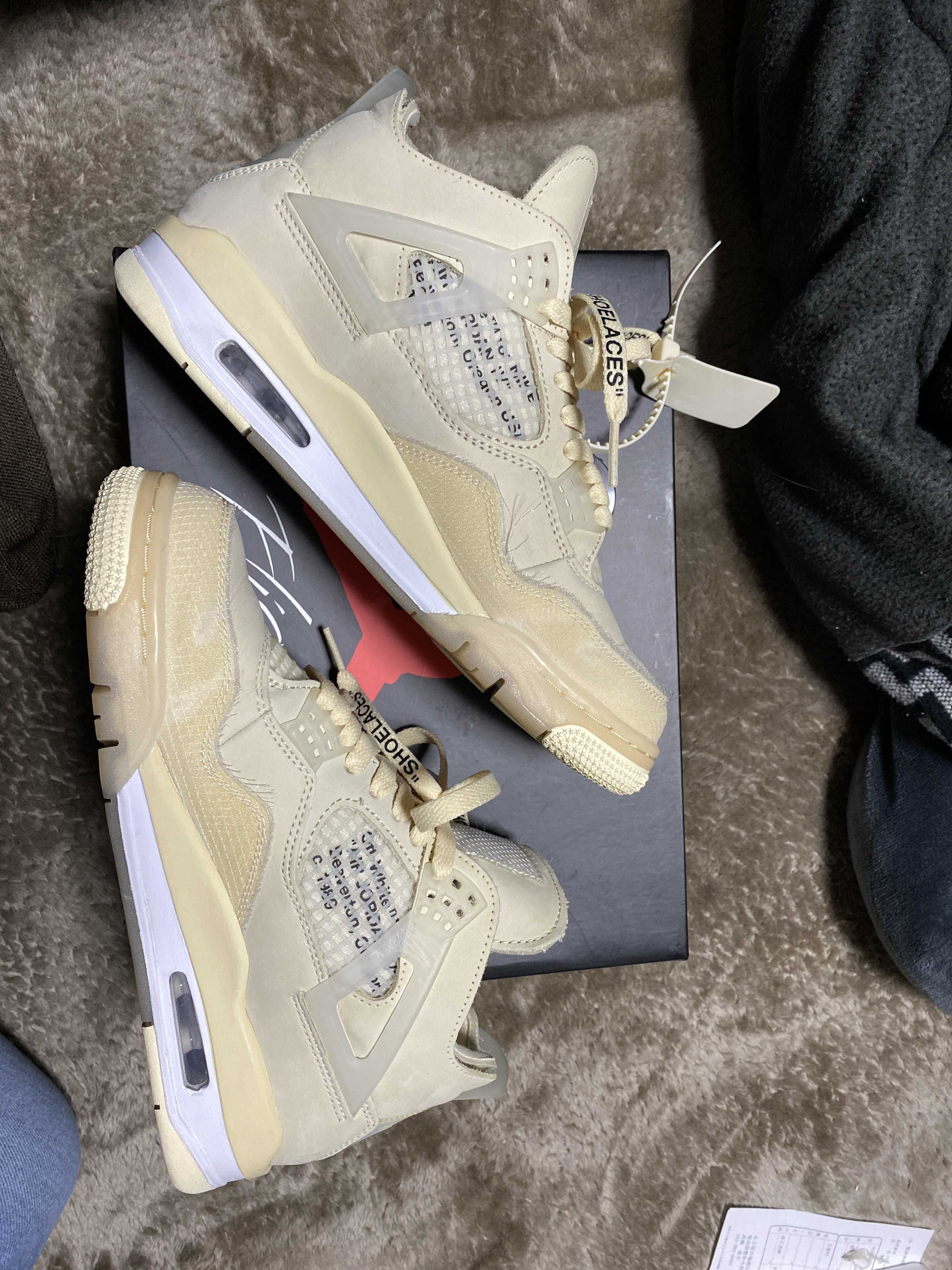 Off-White × Nike Women's Air Jordan 4 SP "Sail"