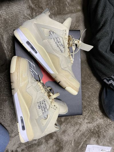 Off-White × Nike Women's Air Jordan 4 SP "Sail"