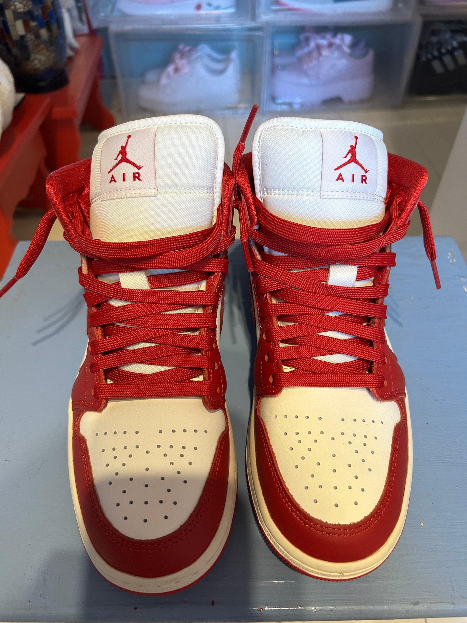 Nike Women's Air Jordan 1 Mid SE "Sail/Varsity Red/Team Red"